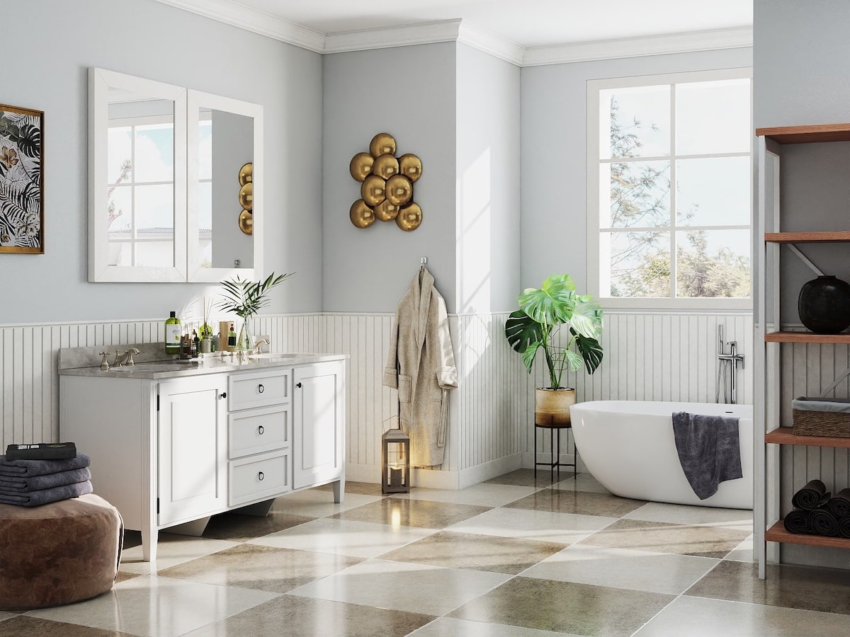 projekt łazienki z wanną